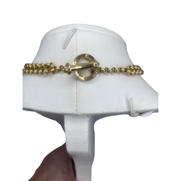 Vintage John Medeiros Roman Warrior Cameo Panel Necklace Goldtone 17” - Picture 3 of 5